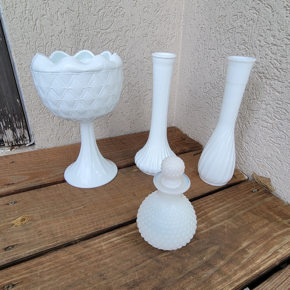 Other - Four items of milk glass